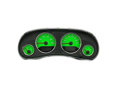 US Speedo Daytona Edition Gauge Face Style 2; MPH; Green (15-18 Jeep Wrangler JK)