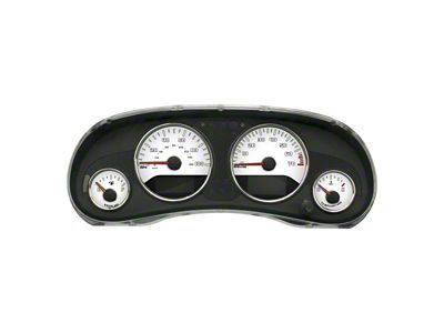 US Speedo Daytona Edition Gauge Face Style 2; MPH; White (15-18 Jeep Wrangler JK)
