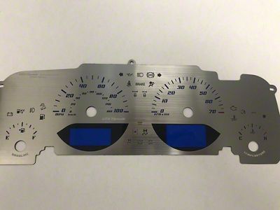 US Speedo Stainless Edition Gauge Face; Blue (07-14 Jeep Wrangler JK)