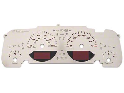 US Speedo Stainless Edition Gauge Face; Red (07-14 Jeep Wrangler JK)