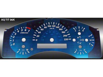 US Speedo Aqua Edition Gauge Face; KMH (04-07 Titan)