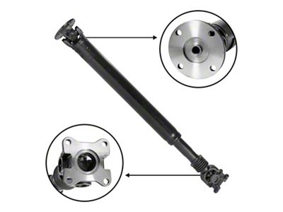 USA Standard Gear Rear Driveshaft; 39.60-Inch Flange to Flange (05-10 Jeep Grand Cherokee WK)