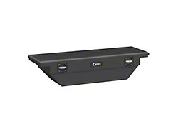UWS 63-Inch Aluminum Low Profile Secure Lock Angled Tool Box; Matte Black (05-26 Frontier)