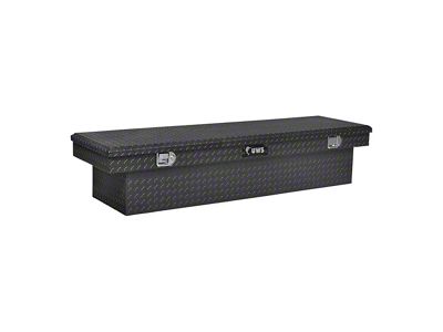 UWS 66-Inch Aluminum Crossover Tool Box; Gloss Black (16-24 Titan XD Crew Cab)