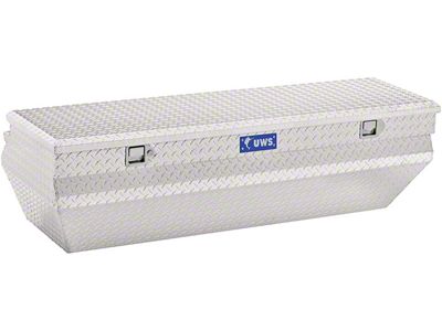 UWS 55-Inch Aluminum Wedge Angled Utility Chest Tool Box; Bright (07-21 Tundra w/ 5-1/2-Foot & 6-1/2-Foot Bed)