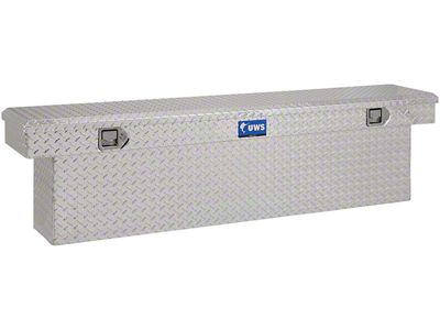 UWS 69-Inch Aluminum Deep Slim-Line Crossover Tool Box; Bright (07-21 Tundra w/ 6-1/2-Foot & 8-Foot Bed)