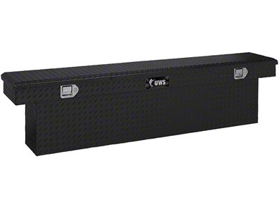 UWS 69-Inch Aluminum Deep Slim-Line Crossover Tool Box; Gloss Black (07-21 Tundra w/ 6-1/2-Foot & 8-Foot Bed)