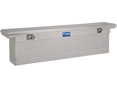 UWS 69-Inch Aluminum Deep Slim Low Profile Crossover Tool Box; Bright (07-21 Tundra w/ 6-1/2-Foot & 8-Foot Bed)
