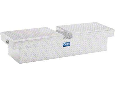 UWS 69-Inch Aluminum Gull Wing Crossover Tool Box; Bright (07-21 Tundra w/ 6-1/2-Foot & 8-Foot Bed)