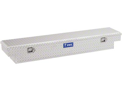 UWS 69-Inch Aluminum Slim-Line Crossover Tool Box; Bright (07-21 Tundra w/ 6-1/2-Foot & 8-Foot Bed)