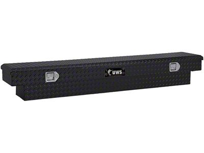 UWS 69-Inch Aluminum Slim-Line Crossover Tool Box; Gloss Black (07-21 Tundra w/ 6-1/2-Foot & 8-Foot Bed)