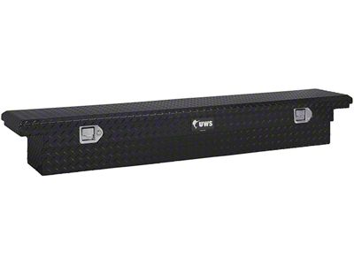 UWS 69-Inch Aluminum Slim Low Profile Crossover Tool Box; Gloss Black (07-21 Tundra w/ 6-1/2-Foot & 8-Foot Bed)