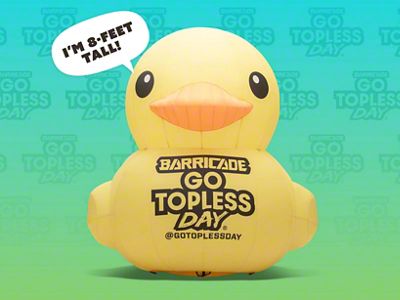 Go Topless Day Inflatable Duck; 8-Foot