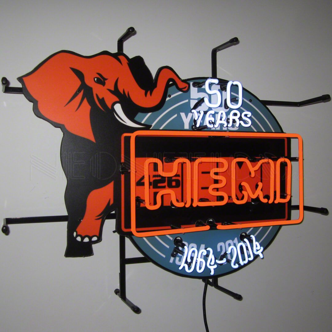 Universal XT HEMI 50th Anniversary Neon Sign; 26-Inch - Free Shipping