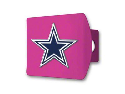 Hitch Cover with Dallas Cowboys Logo; Pink (Universal; Some Adaptation May Be Required)