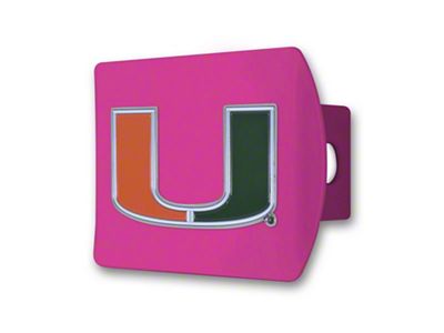 Hitch Cover with Miami Logo; Pink (Universal; Some Adaptation May Be Required)