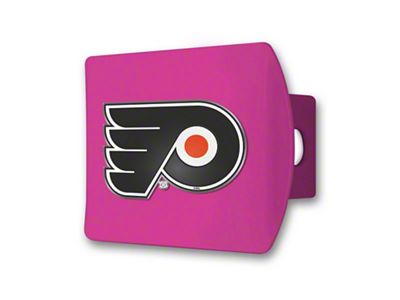 Hitch Cover with Philadelphia Flyers Logo; Pink (Universal; Some Adaptation May Be Required)