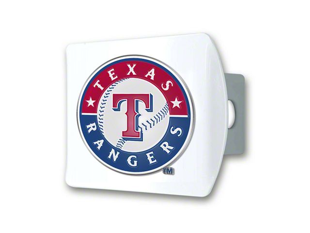 Universal XT Hitch Cover with Texas Rangers Logo; White (Universal ...