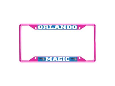 License Plate Frame with Orlando Magic; Pink (Universal; Some Adaptation May Be Required)