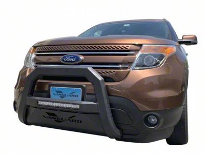 Optimus Bull Bar with 18-Inch LED Light Bar; Black (11-21 Jeep Grand Cherokee WK2)