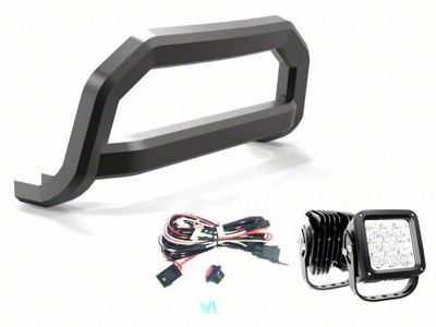 Optimus Sport Bull Bar with 4.50-Inch LED Cube Lights; Black (11-21 Jeep Grand Cherokee WK2)