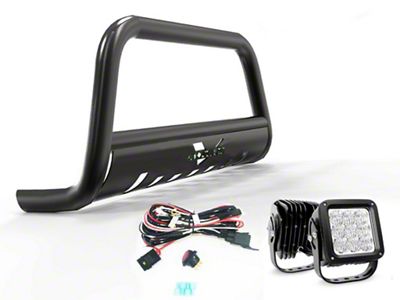 Bull Bar with 4.50-Inch LED Cube Lights; Black (03-24 4Runner, Excluding TRD)