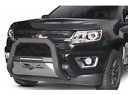Optimus Bull Bar with Stainless Steel Skid Plate and 18-Inch LED Light Bar; Black (03-24 4Runner, Excluding TRD)