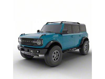 CB1 Style Running Boards; Black (21-25 Bronco 4-Door)
