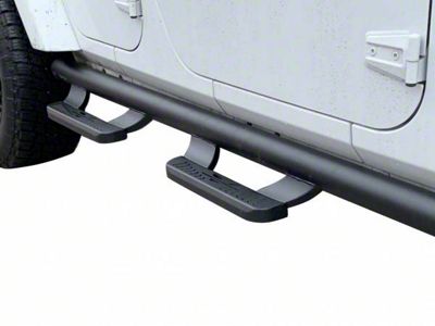 V Signature Side Step Bars; Black (21-25 Bronco 4-Door)