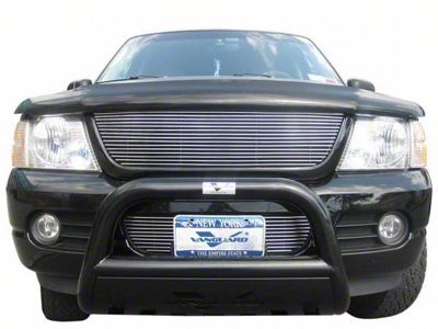 Bull Bar with 4.50-Inch Round LED Lights; Black (05-25 Frontier)