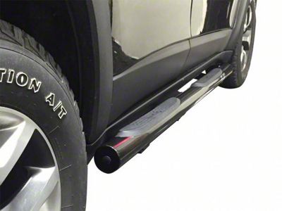 3-Inch Round Side Step Bars; Black (14-23 Jeep Cherokee KL)