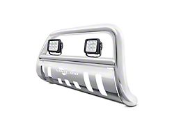 Bull Bar with 4.50-Inch LED Cube Lights; Stainless Steel (14-23 Jeep Cherokee KL)