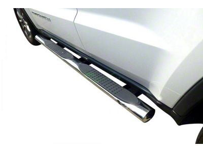 4-Inch Oval Side Step Bars; Stainless Steel (11-21 Jeep Grand Cherokee WK2)