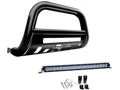 Bull Bar with 18-Inch LED Light Bar; Black (16-23 Tacoma, Excluding TRD)