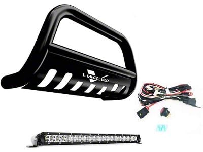 Bull Bar with 20-Inch LED Light Bar; Black (05-15 Tacoma, Excluding TRD Pro)