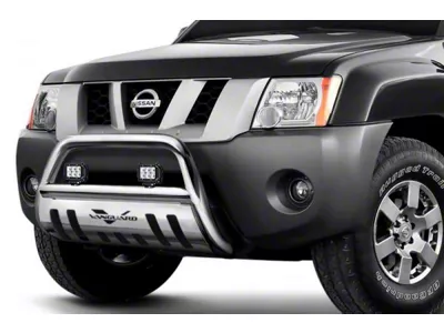 Bull Bar with 2.50-Inch LED Cube Lights; Stainless Steel (16-23 Tacoma, Excluding TRD)