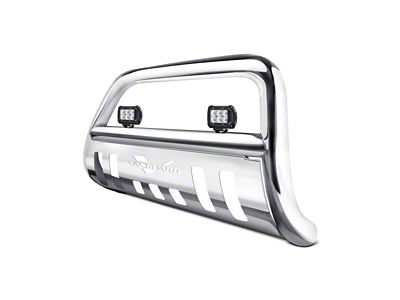 Bull Bar with 2.50-Inch LED Cube Lights; Stainless Steel (07-21 Tundra, Excluding TRD)