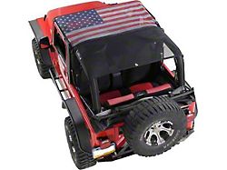 KoolBreez Full-Length Sun Screen Brief Top; American Flag (92-95 Jeep Wrangler YJ)