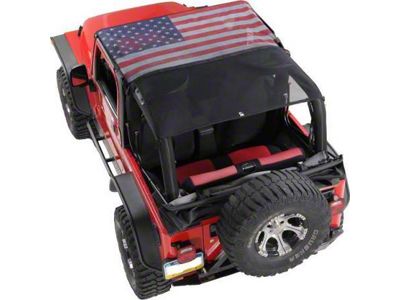 KoolBreez Full-Length Sun Screen Brief Top; American Flag (92-95 Jeep Wrangler YJ)