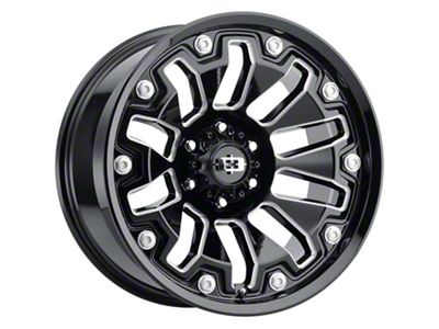 Vision Off-Road Armor Gloss Black Milled 5-Lug Wheel; 20x10; -25mm Offset (07-13 Tundra)