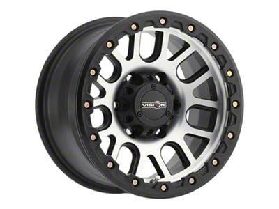 Vision Off-Road Nemesis Matte Black Machined Wheel; 17x9; -12mm Offset (20-25 Jeep Gladiator JT)
