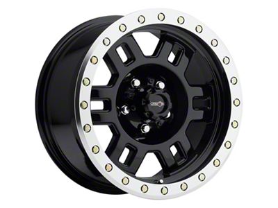 Vision Off-Road Manx Gloss Black Machined Wheel; 18x9; -12mm Offset (18-25 Jeep Wrangler JL)