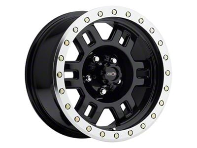 Vision Off-Road Manx Gloss Black Machined Wheel; 18x9; -12mm Offset (07-18 Jeep Wrangler JK)