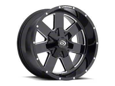 Vision Off-Road ARC Gloss Black Milled Spoke 6-Lug Wheel; 20x10; -25mm Offset (04-15 Titan)