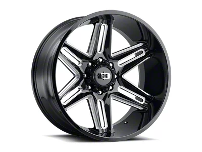 Vision Off-Road Razor Gloss Black Milled Spoke 6-Lug Wheel; 20x10; -25mm Offset (04-15 Titan)