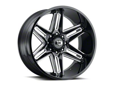 Vision Off-Road Razor Gloss Black Milled Spoke 6-Lug Wheel; 20x12; -51mm Offset (04-15 Titan)