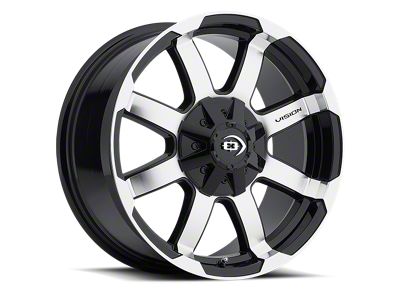 Vision Off-Road Valor Gloss Black Machined Face 6-Lug Wheel; 18x8.5; 18mm Offset (04-15 Titan)