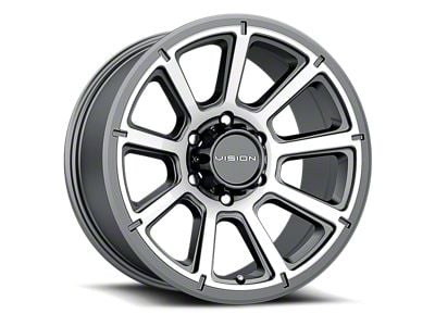 Vision Off-Road Turbine Gunmetal Machined Face 6-Lug Wheel; 16x8; 0mm Offset (05-15 Tacoma)