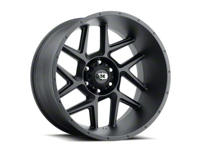 Vision Off-Road Sliver Satin Black 6-Lug Wheel; 20x12; -55mm Offset (16-23 Tacoma)