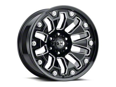 Vision Off-Road Armor Gloss Black Milled 6-Lug Wheel; 18x9; 12mm Offset (24-25 Tacoma)